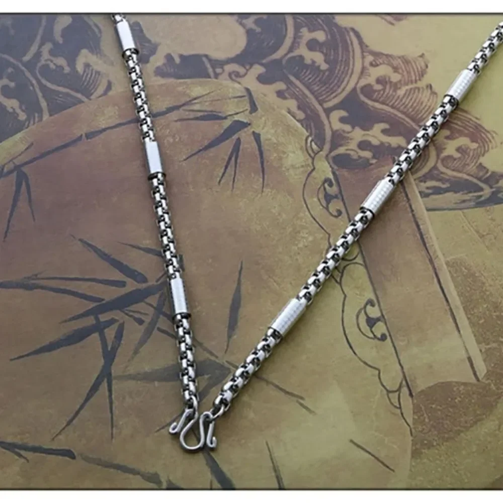 Stainless Steel Hoop Clasp Necklace